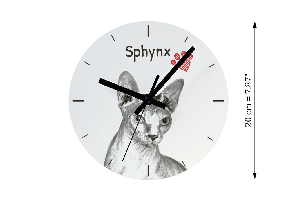 Sphynx – Wall clock with a cat, shelf clock with a print | Art-Dog