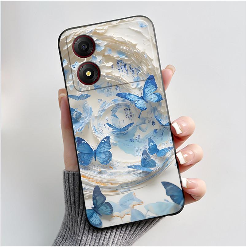 Casing For ZTE Blade A34 / A54 4G Phone Case Shell Aesthetic Cute Cat Astronaut Soft TPU Silicone Black Protective Cover Bumper