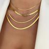 Elegant Double Layer Chain Y2K Snake Bone Chain Cool Korean Style Necklace  Party