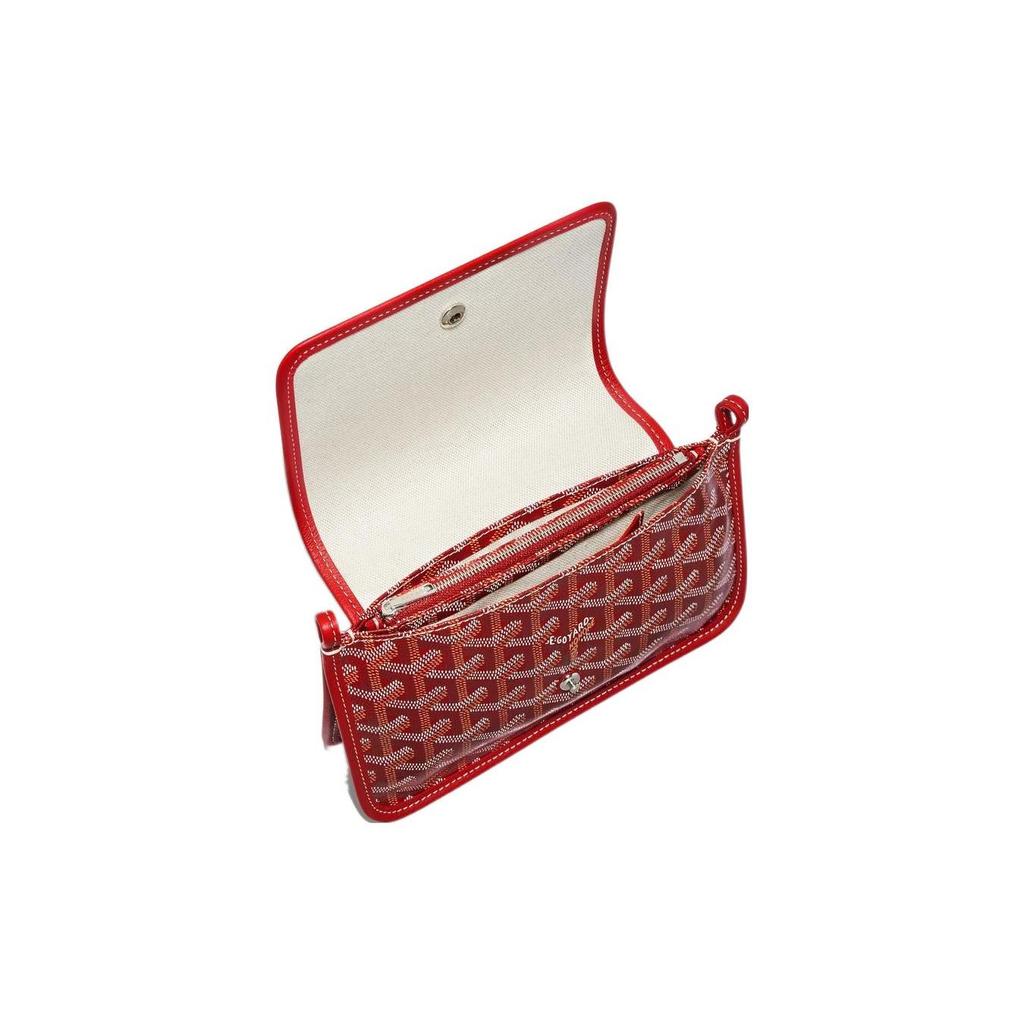 Goyard Plumet Y Monogram Multi-Pocket Detachable Shoulder Strap Canvas And Leather WOC Envelope Clutch Crossbody Shoulder Bag Unisex bags PLUMETPMLTY