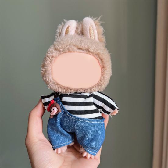 Sada oblečení pro panenky pro 17cm panenky La Bubu Elegantní overal Měkké šaty pro panenku Stylový výstavní outfit Dárek pro milovníky panenek