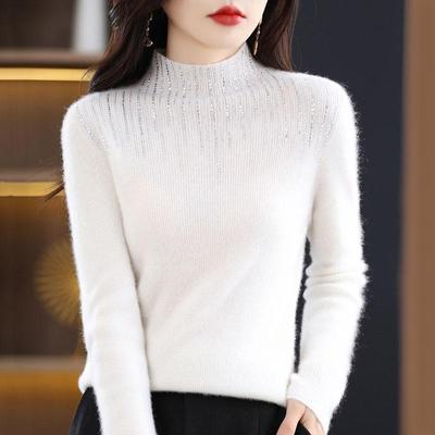 Women's Cashmere Sweater 30% Cashmere 70% Wool Women's Autumn and Winter Cashmere Pullover Soft and Warm