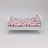 1:12 Mini Dollhouse Furniture Fresh Rose Bedroom Linen Double Bed Bedroom Mini Furniture