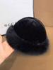 1pc Women's Winter Plush Bucket Hat, Women's Fashionable Thick Hat, Winter Warm Hat, Can Be Paired With Wool Coat, Winter Clothing Winter Outfits