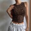 European/American Leopard Print Trendy Slimming Sleeveless Vest