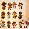 Christmas Tree Hanging Ornaments 2026 Dachshund Advent Calendar, 24 Day Countdown Box with 2D Cute Acrylic Pendant Decorations Ornaments, Festive