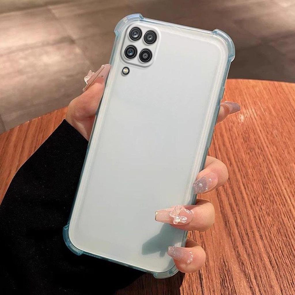 Case for Samsung Galaxy A12 Shockproof Airbag Bumper Casing Frosted Translucent Cover