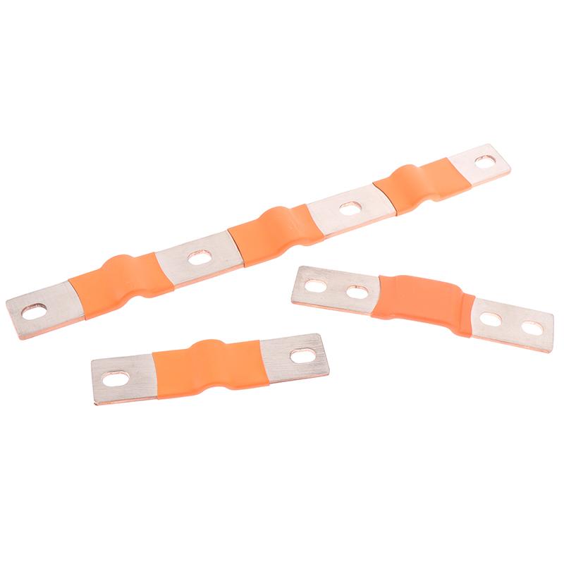 Flexible Busbar 300A 200A Bus Bar Copper Loose Protector With Isolation Battery Connector Conductive Band Elliptic