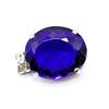 Natural 96 Ct Topaz Blue 925 Sterling Silver Certified Gemstone Pendant + Gift