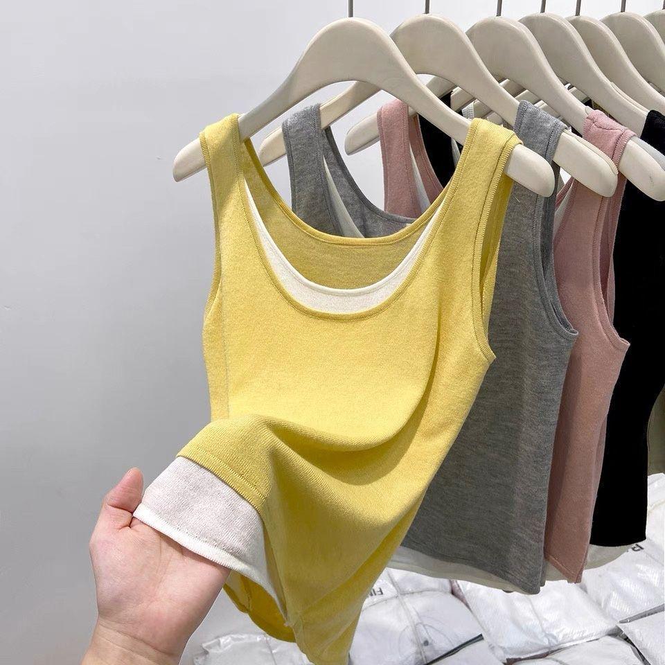

Modal Two-Piece Loose Camisole Vest for Women - Plus Size, Slimming, Versatile Sleeveless Top. M (40-50 kg)
