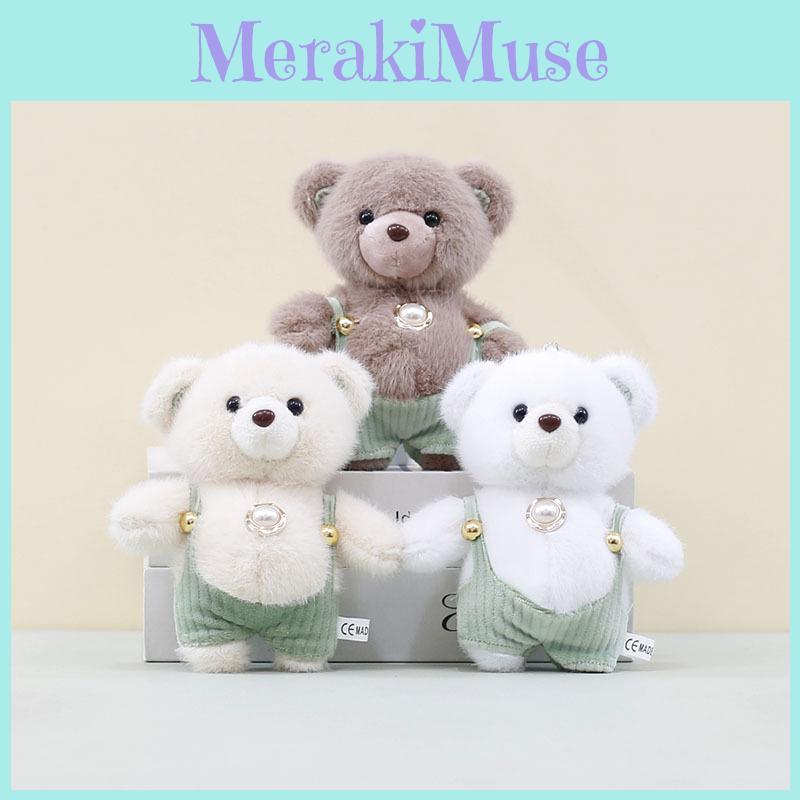 Belly Big Whimsical Teddy Bear Keychain Soft Plush Charm Adorable Accessory Bag