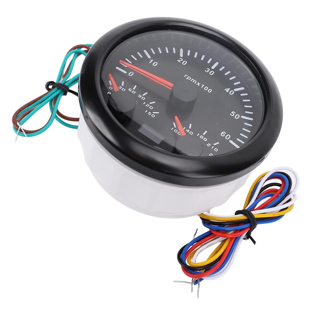3 v 1 Elektrický tachometr Manometr tlaku oleje Teploměr vody 3 3 8in 6000rpm 0 až 150 PSI 100 až 250 Fahrenheita 7
