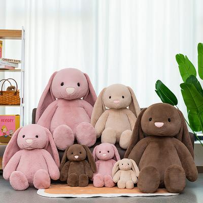 Cute Lop-eared Rabbit Plush Toy Long-eared Little White Rabbit Doll Soothing Rag Doll Children's Doll Birthday Gift