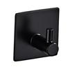Self-Adhesive Coat Rack Hook Black Brushed White Stainless Steel Wall Mounting Without Drilling for Clothes