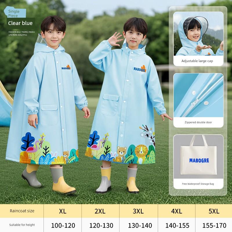 Children's Raincoat for Primary School Students, Special for Heavy Rain, Boys' 2026 New Model, Girls' Full-Body Waterproof for School, Suitable for
