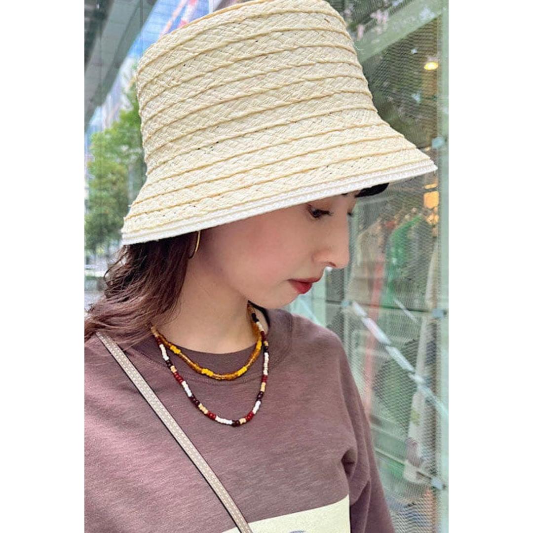 Used KIJIMA TAKAYUKI raffia bucket hat BEAMS