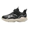 Anta Kinder Synthetikleder Stoff Trendig Vielseitig Leicht Stoßdämpfend Niedriger Schaft Laufschuhe Kinder Sneaker Schwarz Silber A12449977N-2