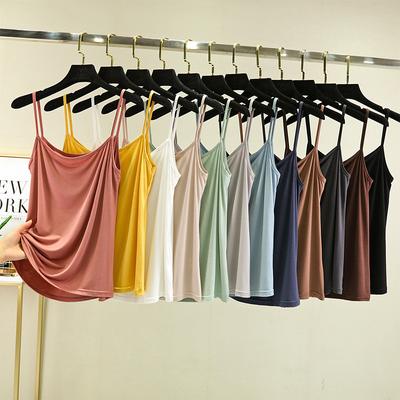 Modal Strap Tops Basic Camis Sleeveless Tank Top Solid Color Women Summer Camisole