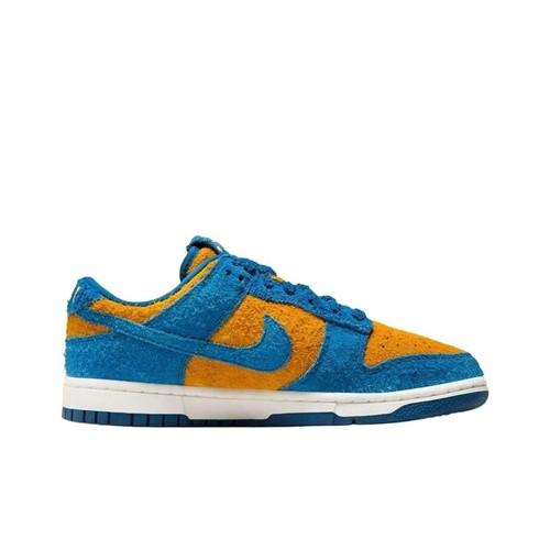 Nike Women's Dunk Low Panda Blue and Gold Shaggy Suede IH7648-700