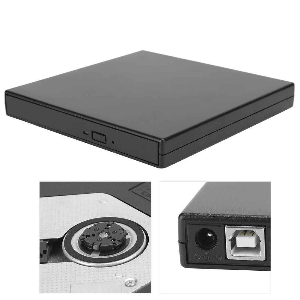External Optical Drive USB2.0 High Speed Portable DVD Burner for Laptop ComputerBlack