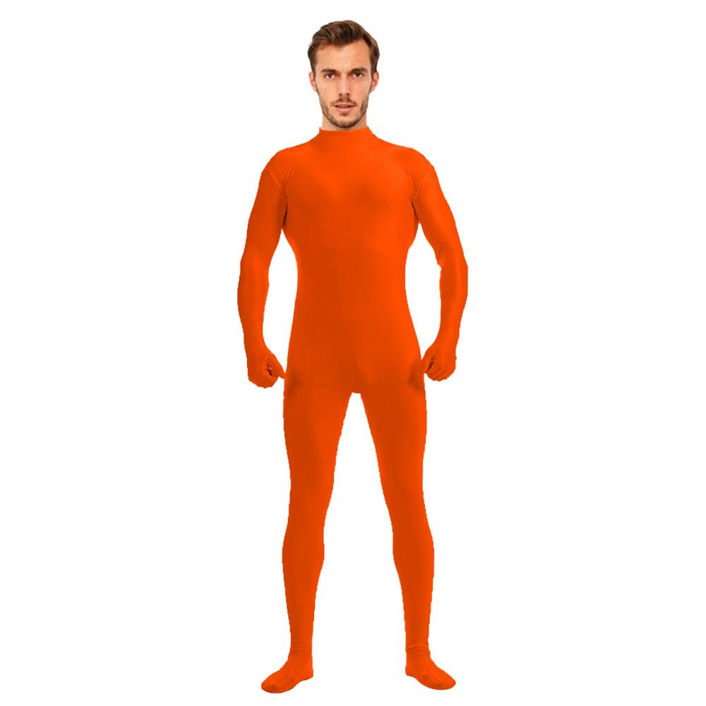 Men's Leaking Head All-inclusive Tights Half-pack Onesie Zentai Solid Color Clothes Dance Clothes Stage Performance Clothes