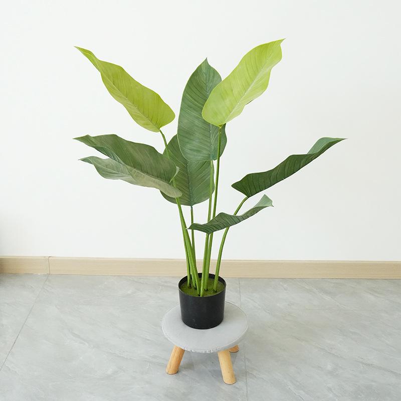 Nordic Style Artificial Monstera and Lily Tree Plant Arrangement for Living Room Decor