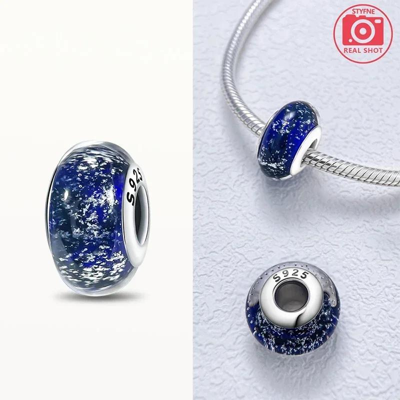 Coppereffervescence Murano Glass Original Colored Beads Fit Original Charm Bracelet Fine Jewelry Diy Giftsfor Women