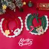 Cute Christmas Pet Collar Cartoon Adjustable Cat Necklace Hand-knitted Safety Puppy Neck Strap Dog