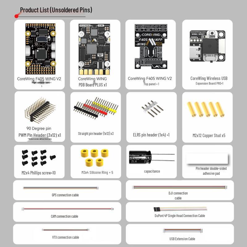 HANGLR F405WING V2 Řídicí jednotka letu pro pevná křídla (CN verze)