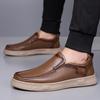 Chaussures décontractées à enfiler pour homme en cuir véritable Automne/Hiver 2025
