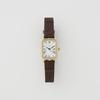Square Gold Classic Leather Watch - Brown
