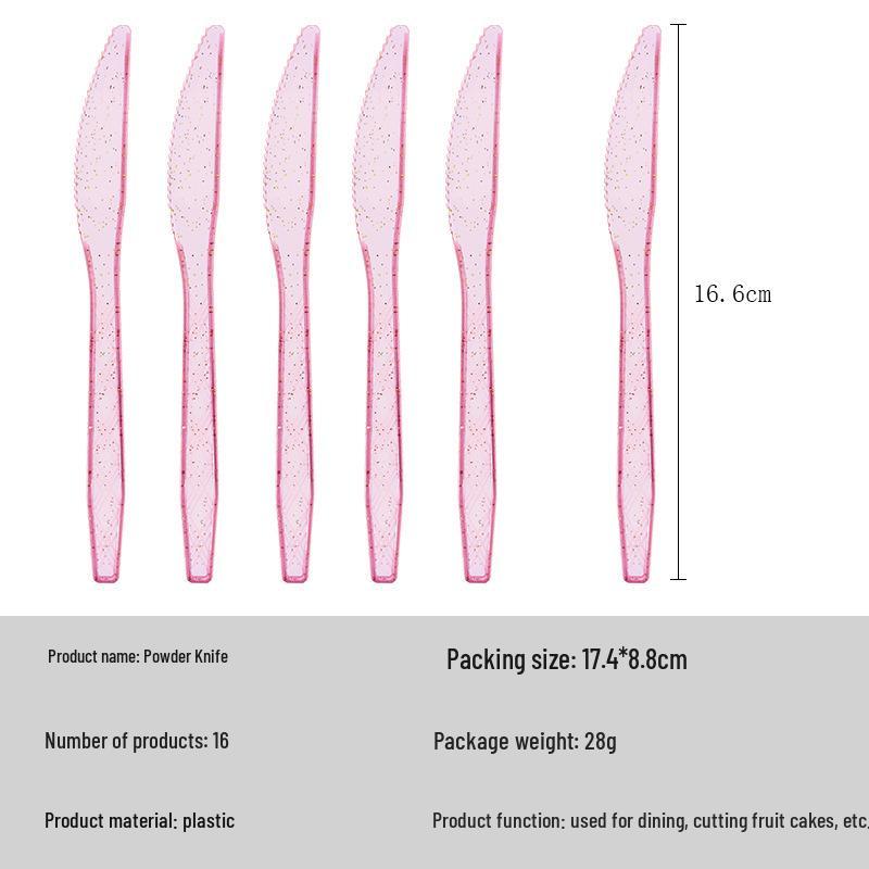 New Crystal Clear Gold Disposable Cutlery Set - Knife, Fork & Spoon for Desserts & Parties