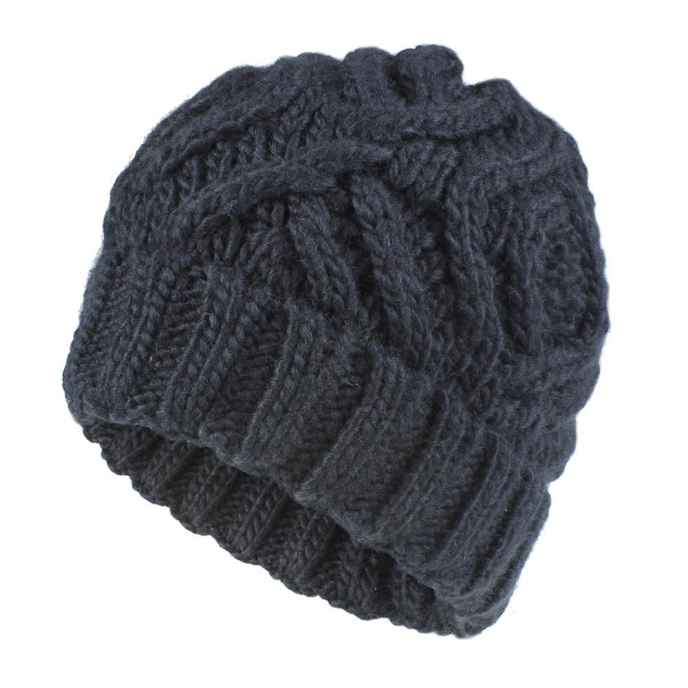 Trendy Autumn Winter Knitted Hat For Women Featuring Unique Check Pattern In Multiple Colors