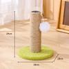 Compact Cat Climbing Frame Small Size but Fully Functional Sisal Scratching Post with Teasing Ball for Limited Home Space