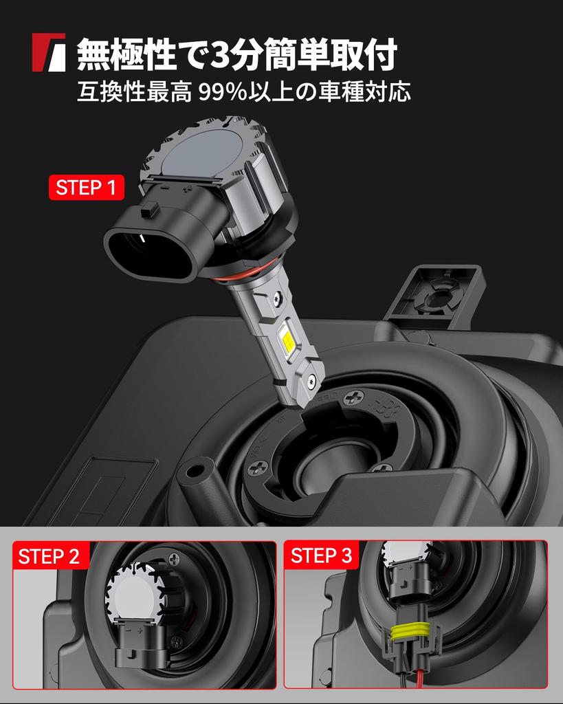 Torchbeam Hb4 LED Headlight, 30,000 Lumens, 6,500K White, Explosive Light, Pon, Compatible with Vehicle