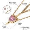 Arrow Heart Design Pendant Necklace Set Gothic Diamond Necklaces Collarbone Chain for Couple Vintage Jewelry Necklace for Women