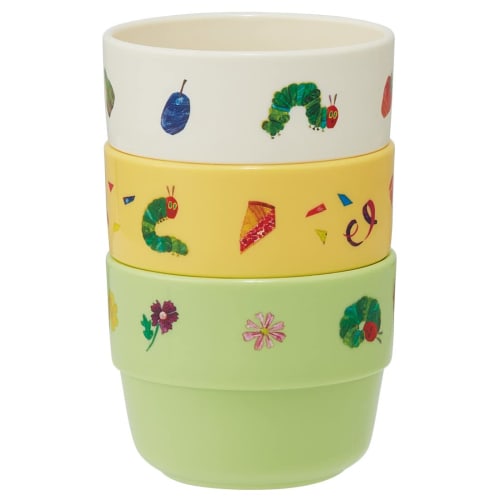 Skater Children's Cup Set of 3 Hungry Caterpillar Made in Japan KS31-A