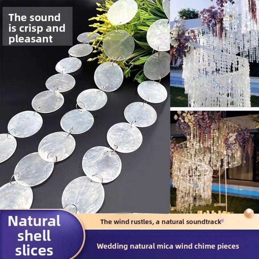 Färdiga Pärlor DIY Snäckpärlssnören Avdelare Gardin Rund Snäckdekoration Gardin Scendekoration