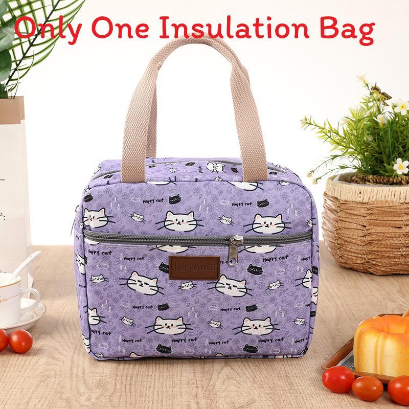 

Canvas Lunch Bag For Office Workers With Thickened Handle And Style For Daily Use Style M