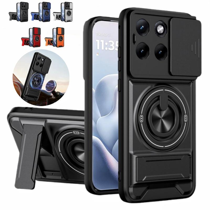 For Motorola Edge 70 Fusion 5G Case Armor Bracket Slide Lens Protector Funda For Moto Edge 70 Fusion Magnetic Holder Ring Cover