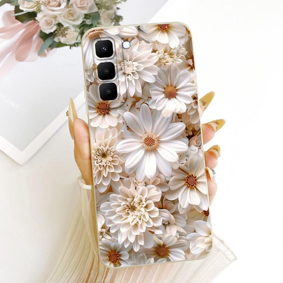 For Infinix Hot 70 X6895 Cute Cat Flower Cartoon Phone Case For Infinix Hot70 Soft Silicone Covers Bumpers