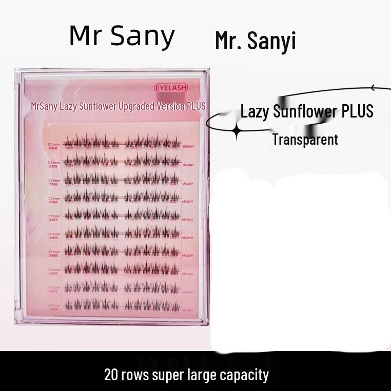 

Lazy Sunflower Stem Cluster Eyelash Set: Natural, Straight, No Curvature