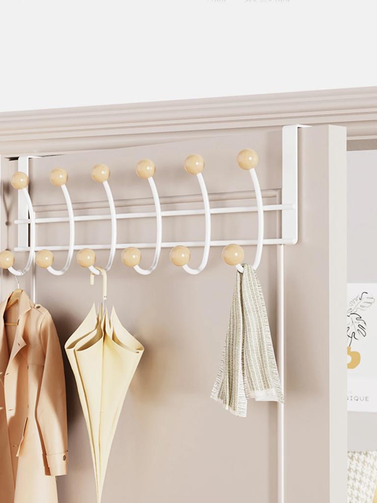 Christmas  Strong bearing wrought iron without perforation living room wall hook home wall hangers porch wall double row hook