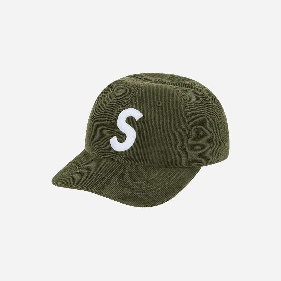 

Вельветовый вельвет Supreme Fine Wale S с логотипом, 6 панелей, оливковый 21SS -