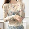 Ice Silk Mesh Base Layer Women's T-shirt Summer Sheer Sun Protection Clothing Thin Layered Inner Wear