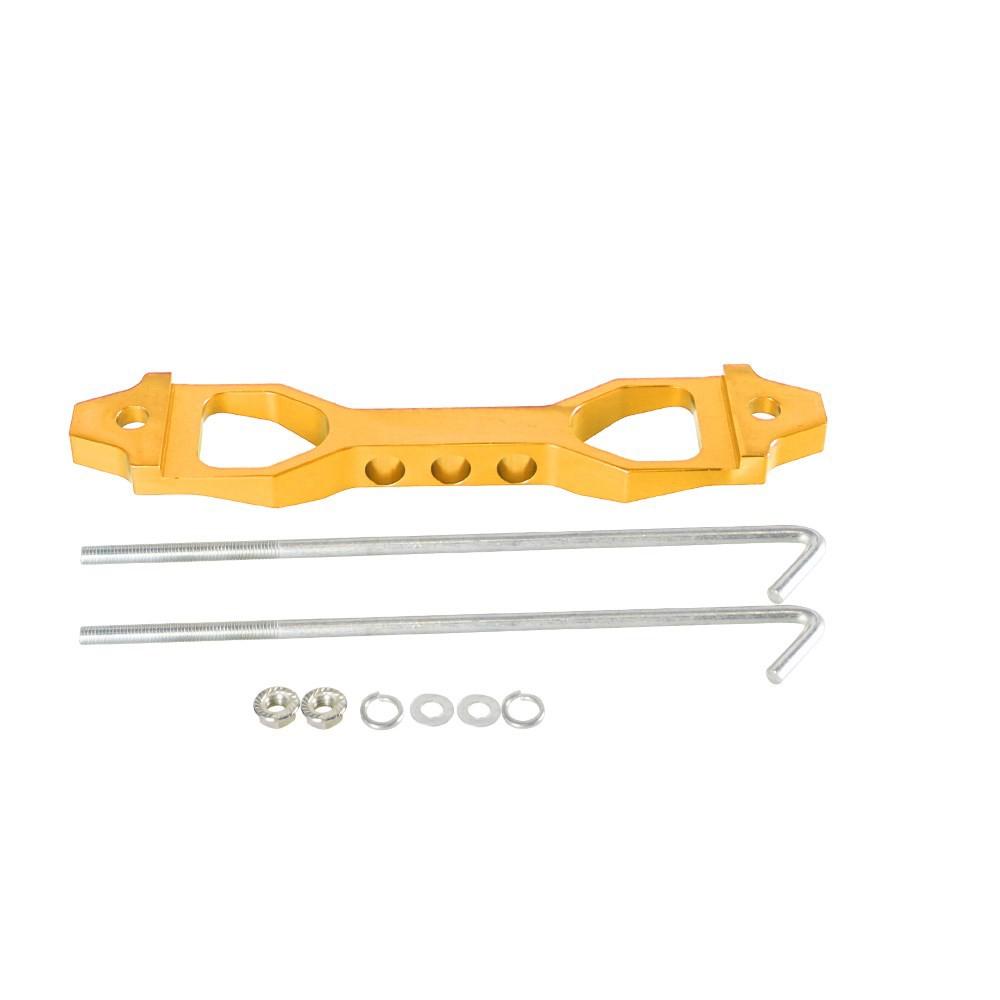 New JDM Style Car Racing Battery Tie Down Battery Fasten Bracket Holder 14cm 19CM for Honda Civic Aluminum Car Accessories Gold