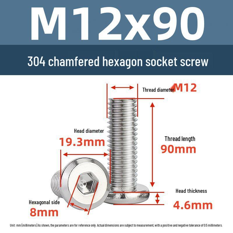 Yigu 304 Stainless Steel M2-M12 Countersunk Flat Head Hex Screw for Furniture & Cabinets