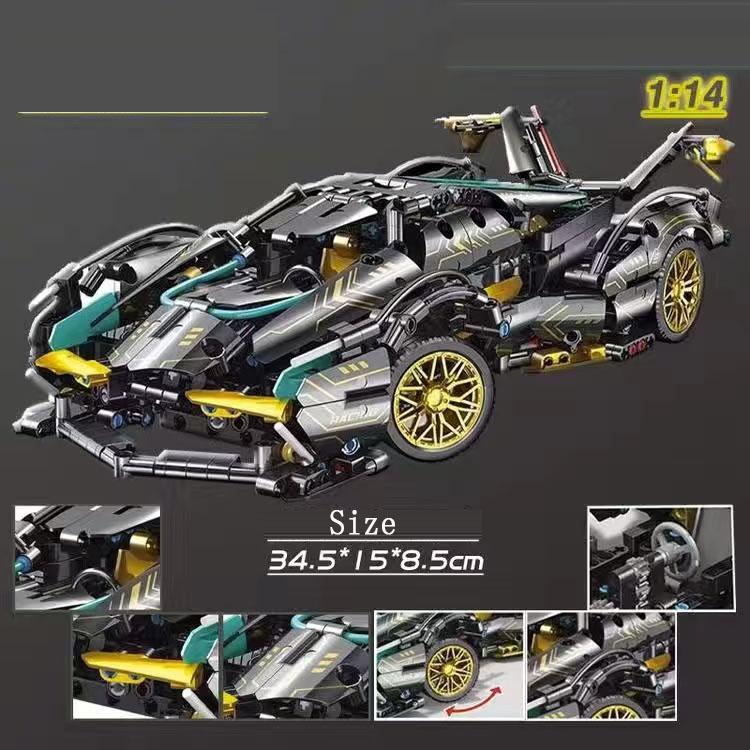 

Technic Super Blue Sports Race Car Block Set Model Bricks Будівельні блоки Різдвяний подарунок для хлопця-хлопця No Box
