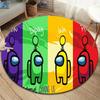 Among Us Custom Name Round Area Rug,Carpet Rug for Living Room Bedroom Sofa Playroom Decor,Non-slip Floor Mat