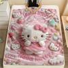 1PC Hello Kitty Pink Print Flannel Blanket, High Quality All Seasons, Home Decor, Warmth and Comfort, Perfect for Christmas Gifts
